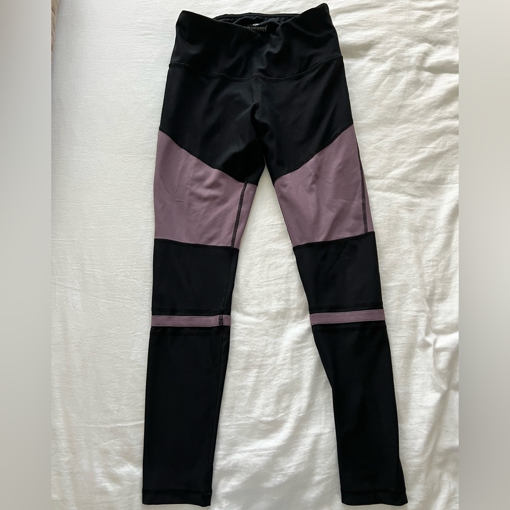 90 Degrees by Reflex black and purple leggings